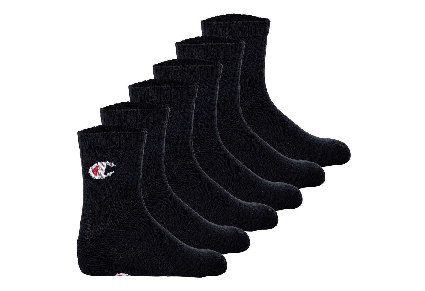 Champion Freizeitsocken Kinder Socken, 6er Pack - Crew Socken, einfarbig von Champion