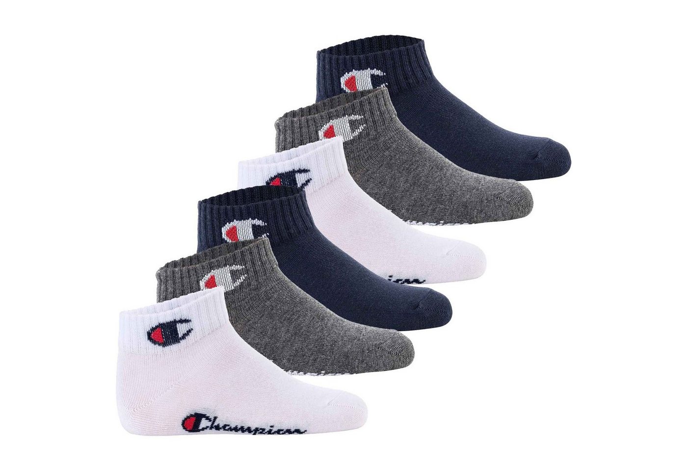 Champion Freizeitsocken Kinder Socken, 6er Pack - Quarter, Logo, einfarbig von Champion