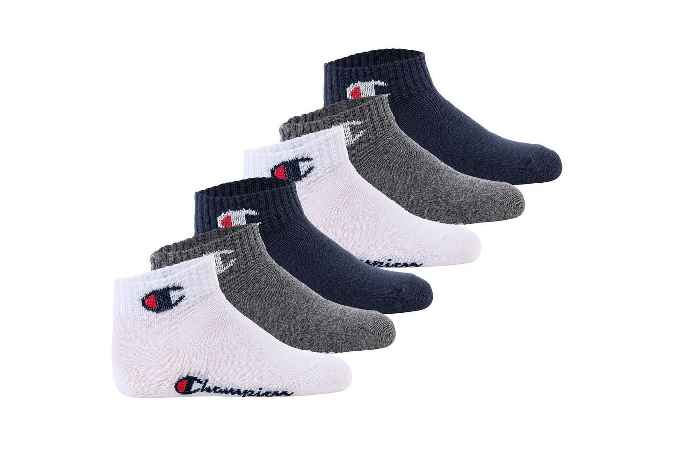 Champion Freizeitsocken Kinder Socken, 6er Pack - Quarter, Logo, einfarbig von Champion