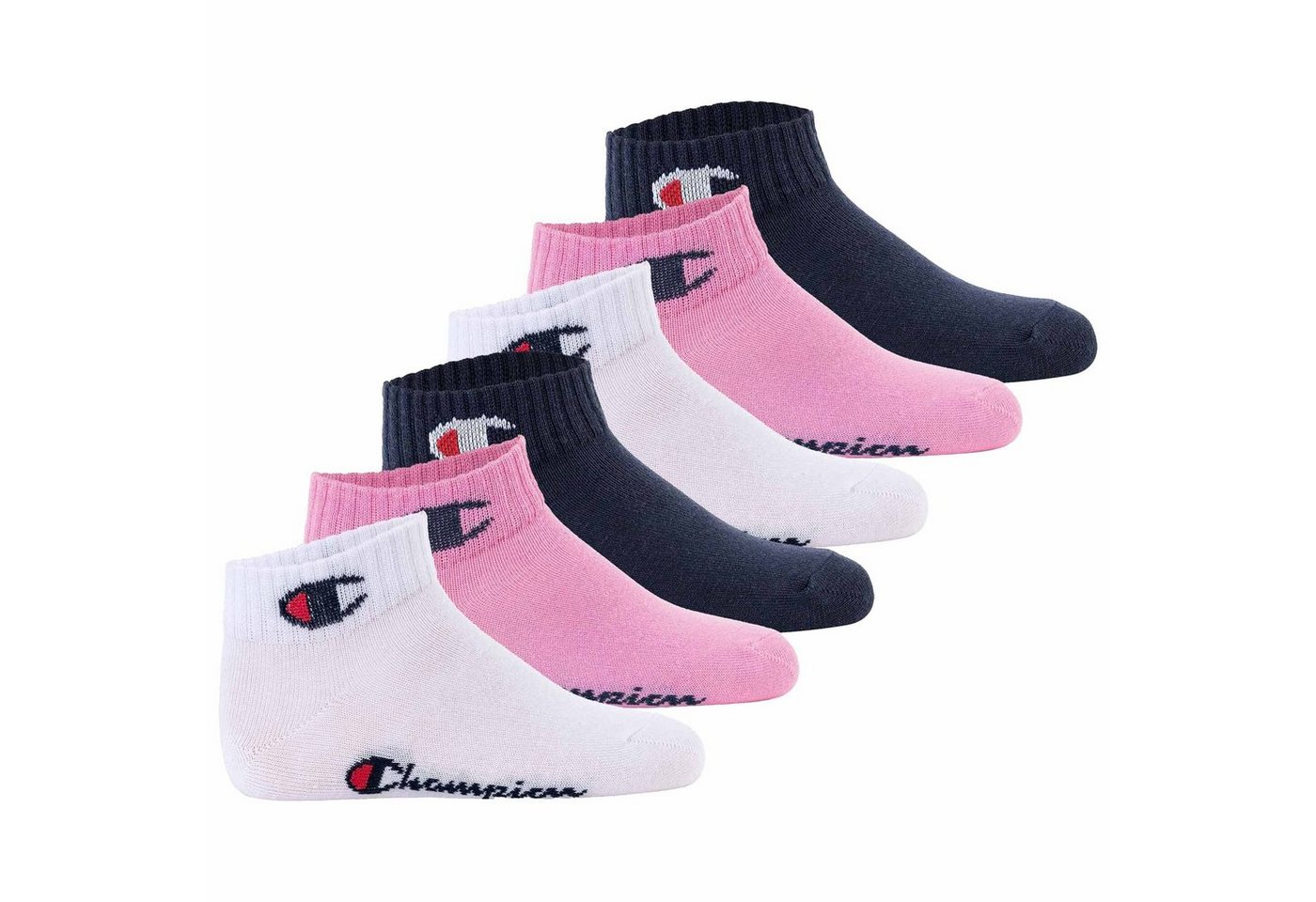 Champion Freizeitsocken Kinder Socken, 6er Pack - Quarter, Logo, einfarbig von Champion