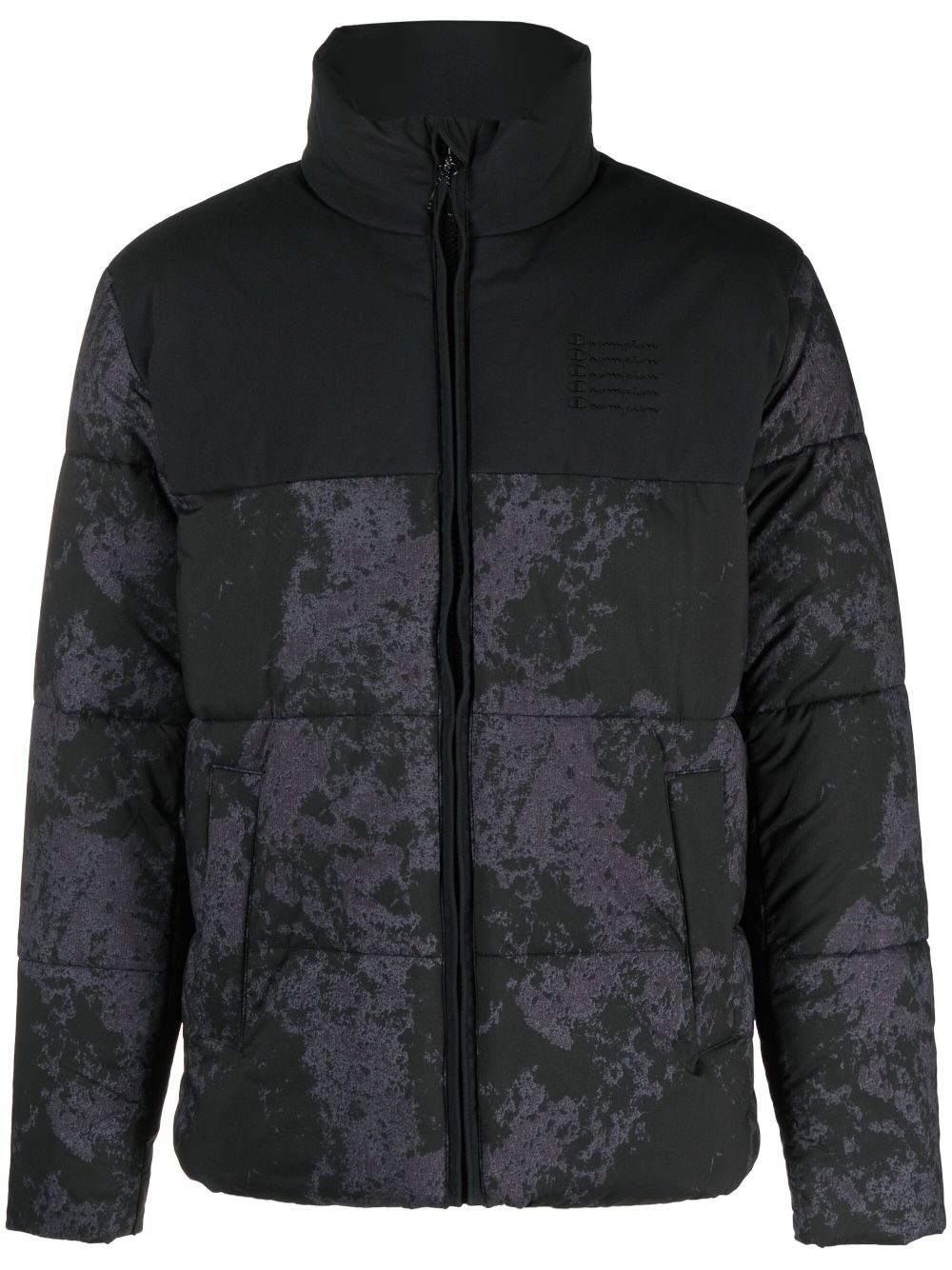 Champion Gefütterte Jacke mit abstraktem Print - Schwarz von Champion