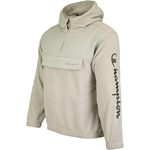 Champion Half Zip Logo Hoody (XL, beige) von Champion