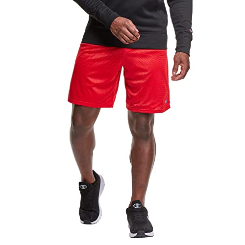 Champion Herren, Men's Mesh Gym, Lightweight Athletic for Men (Reg. Or Big & Tall) Shorts, Crimson-C-Patch-Logo, XXX-Large Groß von Champion