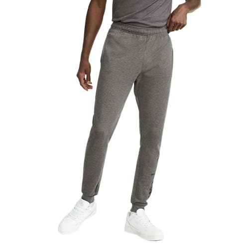 Champion Herren, Fleece, Joggers, Comfortable Sweatpants for Men (Reg. Or Big & Tall) Trainingshose, Granite Heather – klassisches Schriftlogo, Mittel von Champion
