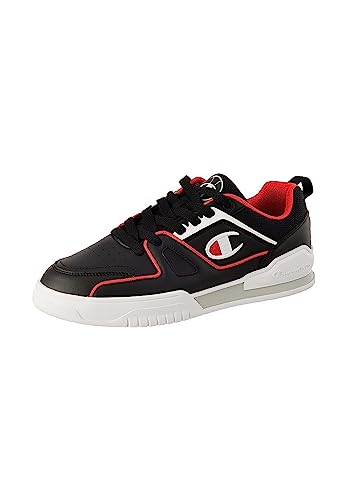 Champion Herren 3 Point Low Sneakers, Nero Bianco Rosso Kk002, 41 EU von Champion