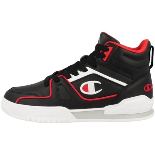 Champion Herren 3 Point Mid Sneakers, Nero Bianco Rosso Kk002, 42.5 EU von Champion