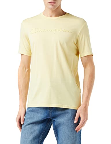 Champion Herren American Classics Big Logo S/S T-Shirt, Pastellgelb, M von Champion