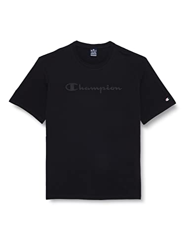 Champion Herren American Classics Big Logo S-S T-Shirt, Schwarz, L von Champion