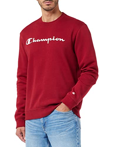 Champion Herren American Classics Fall Fleece Big Logo Crewneck Kapuzenpullover, Karminrot, XL von Champion