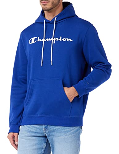 Champion Herren American Classics Fall Fleece Big Logo Hooded Sweatshirt, Blau, M von Champion