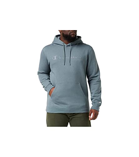 Champion Herren American Classics Fall Fleece Big Logo Kapuzenpullover, Grigio Peltro, S von Champion