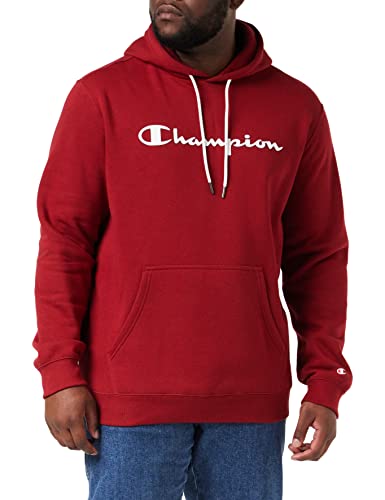 Champion Herren American Classics Fall Fleece Big Logo Kapuzenpullover, Karminrot, XXL von Champion