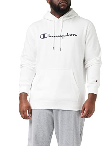 Champion Herren American Classics Fall Fleece Big Logo Kapuzenpullover, Weiß, XL von Champion