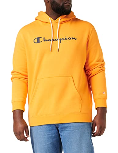 Champion Herren American Classics Fall Fleece Big Logo Kapuzenpullover, Senfgelb, XL von Champion