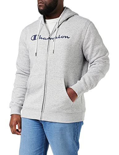 Champion Herren American Classics Fall Fleece Full Zip Kapuzenpullover, Grau, L von Champion