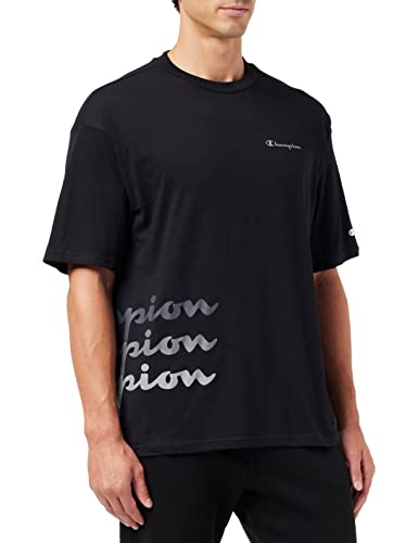 Champion Herren American Classics Multi-Logo T-Shirt, Schwarz, S von Champion