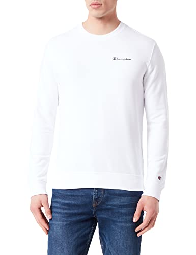 Champion Herren American Classics Small Logo Crewneck Sweatshirt, Weiß, L von Champion