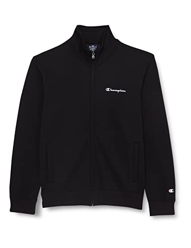 Champion Herren American Classics Small Script Logo Full Zip High Neck Kapuzenpullover, Schwarz, M von Champion