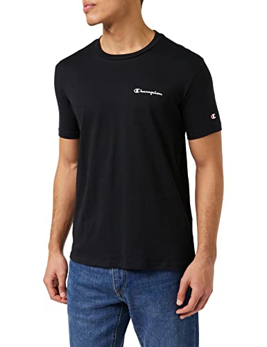 Champion Herren American Classics Small Script Logo S-S T-Shirt, Schwarz, M von Champion