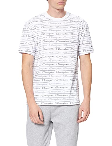 Champion Herren American Tape All-Over T-Shirt, weiß, L von Champion