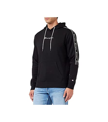 Champion Herren American Tape - Fall Fleece Hooded Sweatshirt, Schwarz, XL von Champion