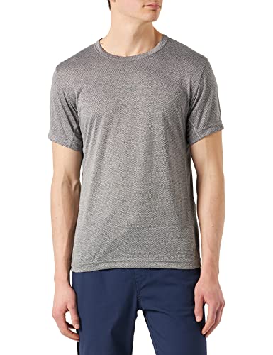 Champion Herren Athletic C-Sport Quick Dry Micromesh Metallic C-Logo S/S T-Shirt, Schwarz Melange, Medium von Champion