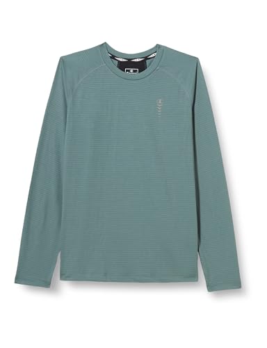 Champion Herren Athletic C-tech L-s Crewneck Langarmshirt, Verde Blg/Nero, Medium von Champion