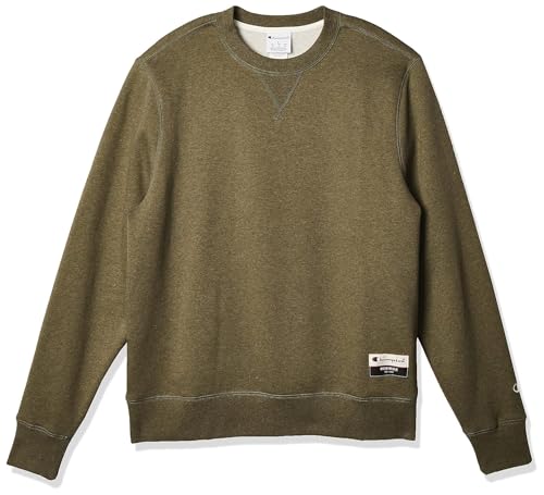 Champion Herren Authentic Originals Wildleder Sweatshirt, Green Luck Heather, Medium von Champion
