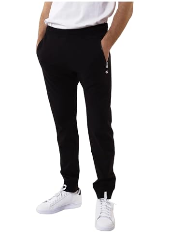 Champion Herren Authentic Pants C-Logo Slim Trainingshose, Schwarz, L von Champion