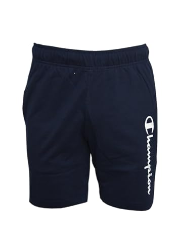 Champion Herren Authentic Pants Classic Logo Pro-Jersey Bermudas, Blu Marino, L von Champion