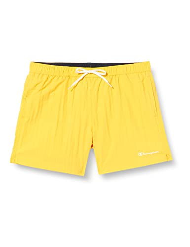 Champion Herren Beachshorts Small Logo Badehose, Gelb, M von Champion