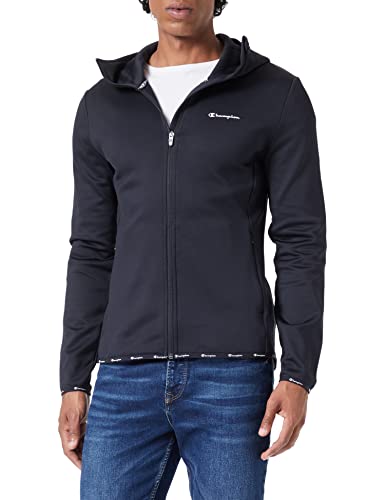 Champion Herren C-Tech Thermic Full Zip Hooded Kapuzenpullover, Schwarz, L von Champion