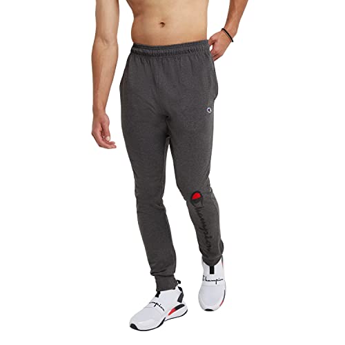 Champion Herren Jogginghose, Baumwolle, leicht, Lounge, Strickhose, 78,7 cm Trainingshose, Granit-Skript, Mittel von Champion