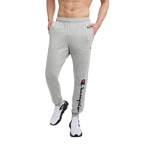 Champion Herren Joggers, Lightweight Lounge, Jersey Graphic Pants for Men, 31" Trainingshose, Grau, Klein von Champion