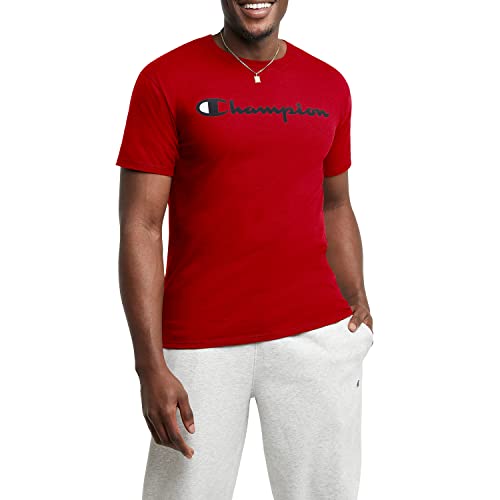 Champion Herren Classic Jersey Script T-shirt T Shirt, Scharlachrot, S EU Champion Herren Classic Jersey Script T-shirt T Shirt, Scharlachrot, S EU von Champion