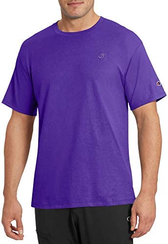 Champion Herren Classic Jersey T-Shirt Hemd, Lila Pr, Groß von Champion