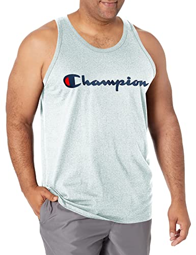 Champion Herren Classic Jersey Tank, Siebdruck Script T-Shirt, White-y07718, Groß von Champion