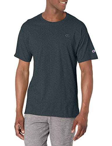 Champion Herren Classic Short Sleeve, Standard Fit, Available in Regular and Big & Tall T-Shirt, Granite Heather-C-Logo, 4X-Large Groß von Champion