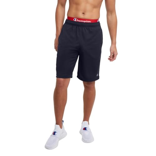 Champion Herren Core Performance Knielang Trainingsshorts (Reg. Or Big & Tall), Marineblaues C-Logo, Large Hoch von Champion