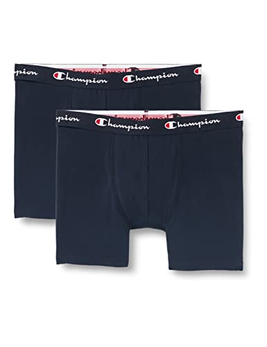 Champion Herren Core Trunk X2 Retroshorts, Marineblau, S (2er Pack) von Champion