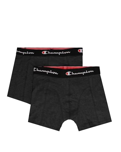 Champion Herren Core x2 Retroshorts, Dunkelgrau Meliert, L (2er Pack) von Champion