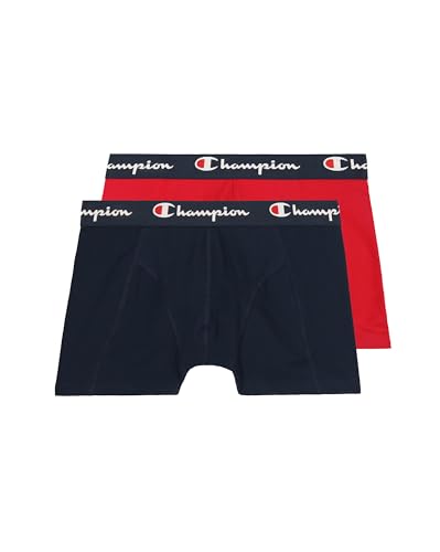 Champion Herren Core x2 Retroshorts, Marineblau & Rot, M (2er Pack) von Champion