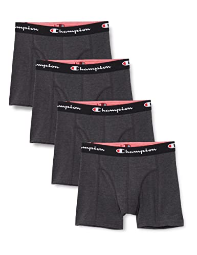 Champion Herren Core x4 Retroshorts, Dunkelgrau Meliert, S (4er Pack) von Champion