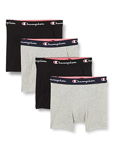 Champion Herren Core x4 Retroshorts, Grau, M (4er Pack) von Champion