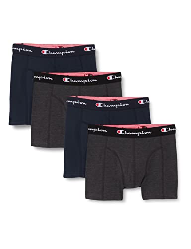 Champion Herren Core x4 Retroshorts, Marineblau & Dunkelgrau Meliert, L (4er Pack) von Champion