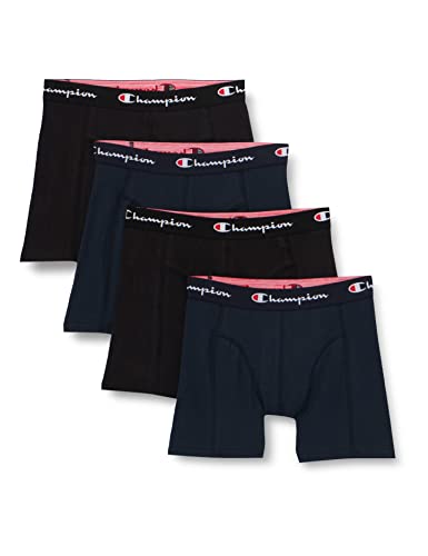 Champion Herren Core x4 Retroshorts, Marineblau & Schwarz, L (4er Pack) von Champion