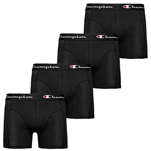 Champion Herren Core x4 Retroshorts, Schwarz, L (4er Pack) von Champion