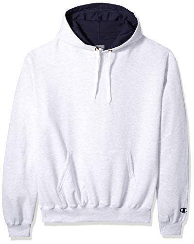 Champion Herren Cotton Max Pullover Hoodie Kapuzenpullover, Silber/Grau, Small von Champion