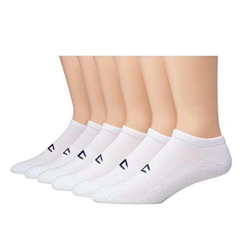 Champion Herren Double Dry Moisture Wicking 6, 8 Availabe No Show Socke, Weiß, 6er-Pack, Einheitsgröße von Champion