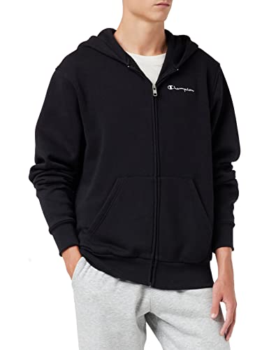 Champion Herren Eco Future Fleece Full Zip Kapuzenpullover, Schwarz, M von Champion